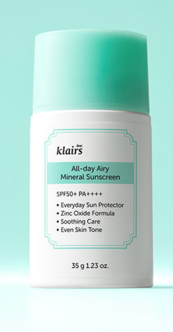 Dear, Klairs ALL-day Airy Mineral Sunscreen 35g