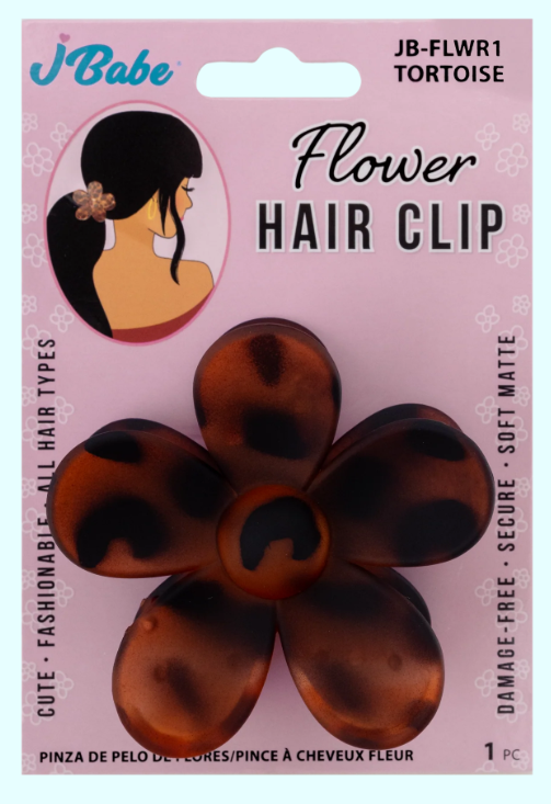 Flower Hair Clip - Tortoise