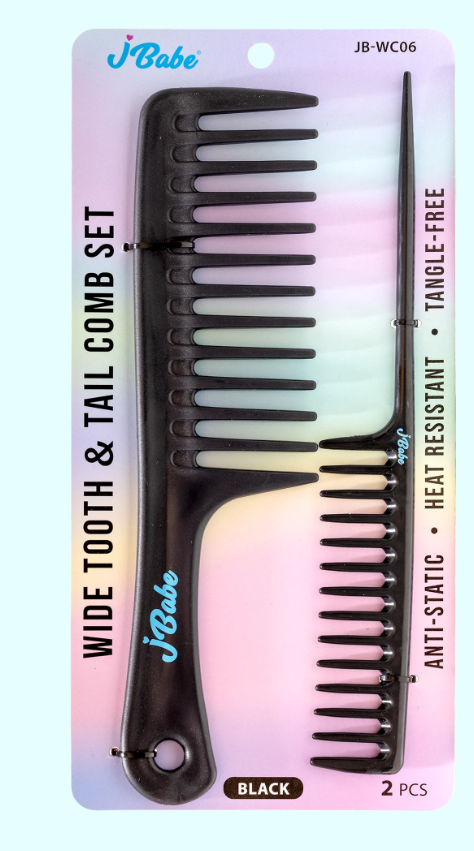 Wide Tooth & Tail Comb Set