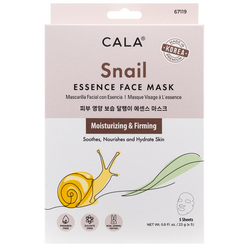 Cala Snail Essence Face Mask 5 Pcs/Pk/ 0.23 gram each