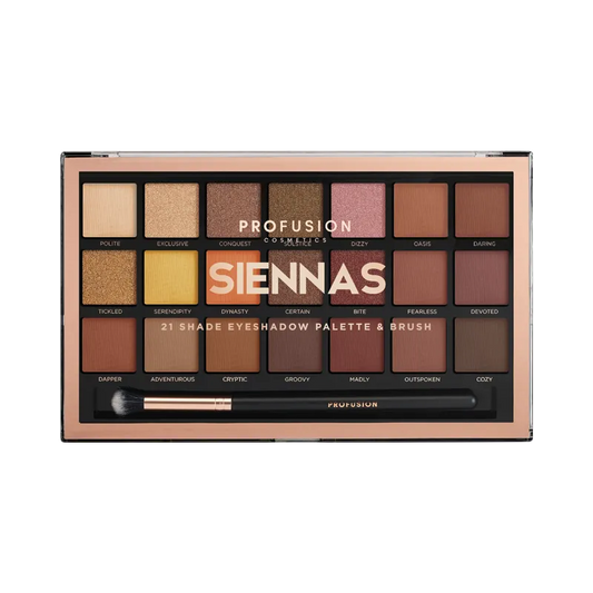 Profusion Siennas 21 color eyeshadow Palette 27 g