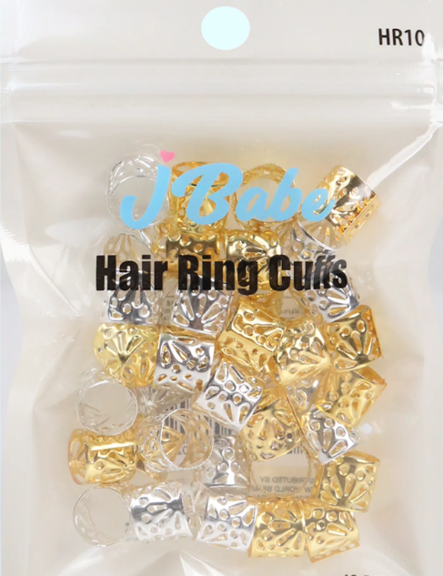 Hair Ring Cuffs - Silver and Gold 30 pcs